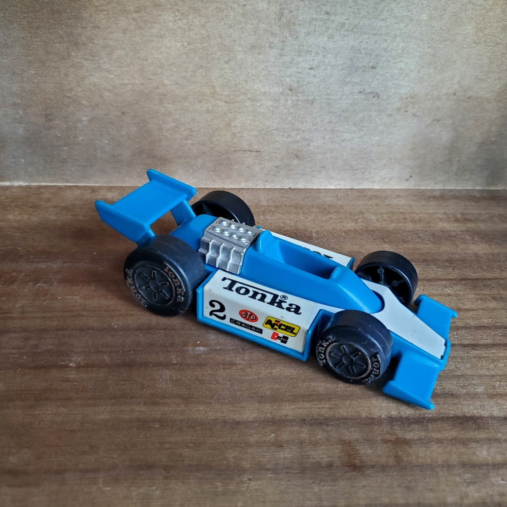 Tonka Blue and White Racing Car